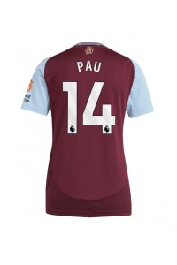 Aston Villa Pau Torres #14 Voetbaltruitje Thuis tenue Dames 2024-25 Korte Mouw